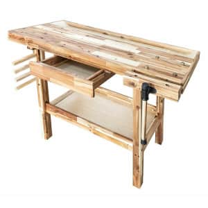 Olympia Tools 48" Acacia Hardwood Workbench w/ Storage for $127 Olympia Tools 48" Acacia Hardwood Workbench w/ Storage for $127
