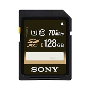 Sony 128GB Class 10 UHS-1 SDXC up to 70MB/s Memory Card (SFG1UY2/TQ) for $38 Sony 128GB Class 10 UHS-1 SDXC up to 70MB/s Memory Card (SFG1UY2/TQ) for $38