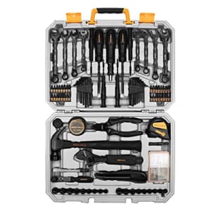 DEKOPRO 188 Piece Tool Set, General Household Hand Tool Kit, Home/Auto Repair Tool Set, with for $77