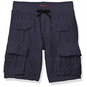 7 For All Mankind Boys' Big Washed Cargo Short, Navy, S for $29