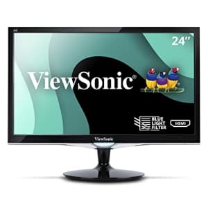 ViewSonic VX2452MH 24in 2ms 1080p Gaming Monitor HDMI, DVI, VGA (Renewed) for $74