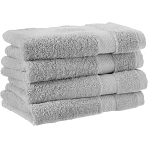 Amazon Aware 100% Organic Cotton Plush Bath Towels - Hand Towels, 4-Pack, Light Gray for $17 Amazon Aware 100% Organic Cotton Plush Bath Towels - Hand Towels, 4-Pack, Light Gray for $17