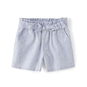 Gymboree,and Toddler Tie Front Linen Shorts,Boy Thats Blue,3T for $14