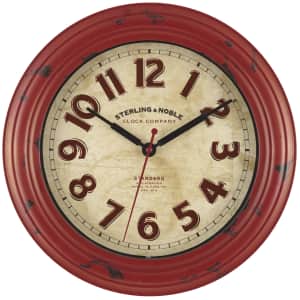 Mainstays 11.5" Red Wall Clock for $3