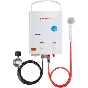 Camplux 28,000-BTU Outdoor Liquid Propane Tankless Water Heater for $160