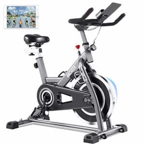 ANCHEER Indoor Cycling Bike, Stationary Exercise Bike with Heart Rate Monitor, Comfortable Seat for $170