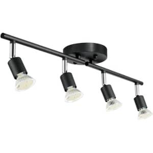 Vevor 4-Light LED Track Lighting Kit for $15