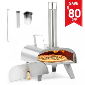 Big Horn Outdoors 12" Wood Pellet Pizza Oven for $118