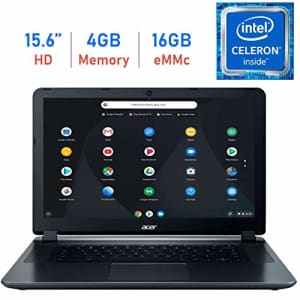 Acer Premium 15.6 Chromebook HD ComfyView Display Laptop (Intel Dual-Core Celeron 1.6GHz, 4GB for $299 Acer Premium 15.6 Chromebook HD ComfyView Display Laptop (Intel Dual-Core Celeron 1.6GHz, 4GB for $299