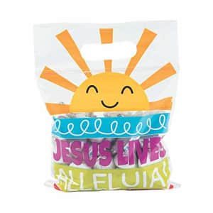 Fun Express Jesus Lives Resealable Mask Storage Bags - Easter and Church Party Supplies - 50 Pieces for $15