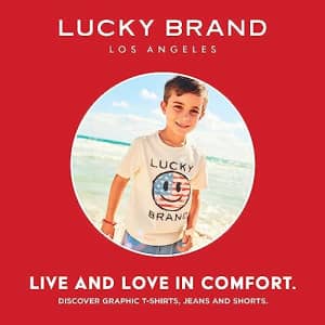 Lucky Brand Boys' Classic Fit Denim Shorts, 5-Pocket Style & Zipper Closure, Bluster Light, 6 for $23