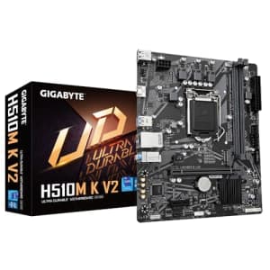 Gigabyte H510M K V2 Ultra Durable Intel 1200 Socket Motherboard, Micro-ATX, 2x DDR4 Slots, 1x M.2 for $80