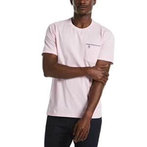 Original Penguin Men's Chambray Trim Short Sleeve Tee Shirt, Parfait Pink, XX-Large for $20