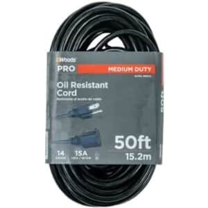 Woods 50-Foot Heavy Duty All-Weather Extension Cord for $22