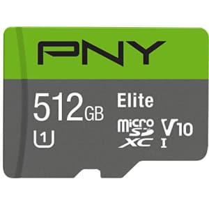 PNY Elite 512GB MicroSDXC Card, Up to 90MB/S (P-SDU512U190EL-GE) for $111
