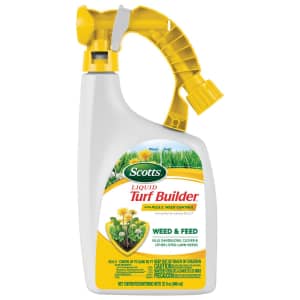 Scotts Liquid Turf Builder with Plus 2 Weed Control Fertilizer 32-oz. for $10