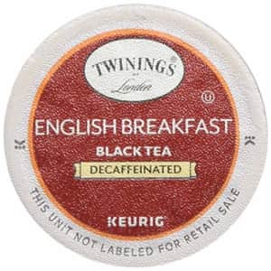 Twinings of London Decaffeinated English Breakfast Tea K-Cups for Keurig, 48 Count for $56