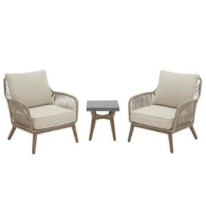 Hampton Bay Haymont 3-Piece Steel Wicker Patio Conversion Seating Set for $489 Hampton Bay Haymont 3-Piece Steel Wicker Patio Conversion Seating Set for $489