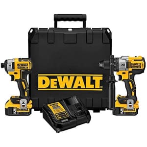 DeWalt 20V Max XR Cordless Hammerdrill & Impact Driver Combo Kit for $298