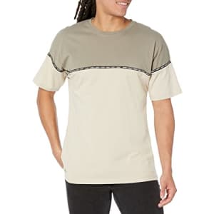 GUESS Men's Talbot Crew Neck T-Shirt, Cemento and Mossy Green Color for $25