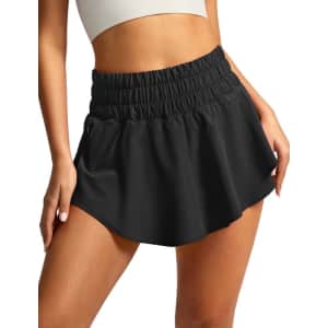 Santiny Women's Flowy Athletic Shorts Skirt for $17