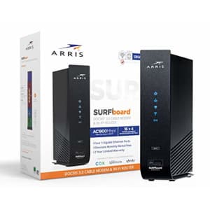 Arris SURFboard (16x4) Docsis 3.0 Cable Modem Plus AC1900 Dual Band Wi-Fi Router, Certified for for $134