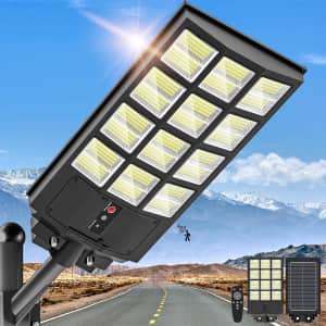 Okpro 5,000W Wide Angle Solar Street Light for $25