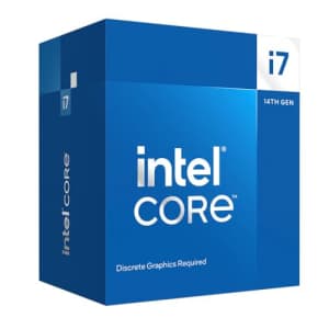 Intel Core i7-14700F Desktop Processor 20 cores (8 P-cores + 12 E-cores) up to 5.4 GHz for $370