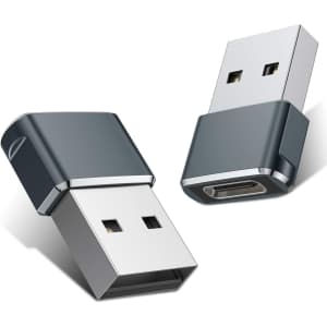 Basesailor USB-C to USB-A Adapter 2-Pack for $3