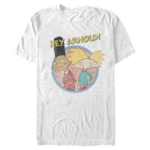 Nickelodeon Men's Big & Tall Hey Arnold T-Shirt, White, 4X-Large Tall for $16