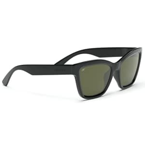 Serengeti Women's Rolla Polarized Butterfly Sunglasses, Shiny Black, Medium for $80
