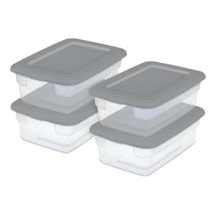 Sterilite 12-Quart Storage Box 4-Pack for $11