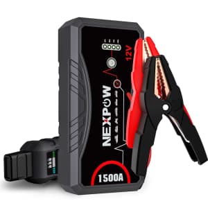 Nexpow 12V 1,500A Portable Car Jump Starter: $28 w/ Prime