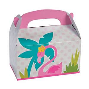 Fun Express Flamingo Treat Boxes - Set of 12 - 1st Birthday and Party Supplies for $15