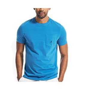 Nautica Men's Crewneck Pocket T-Shirt, Spinner Blue, XX-Large for $13