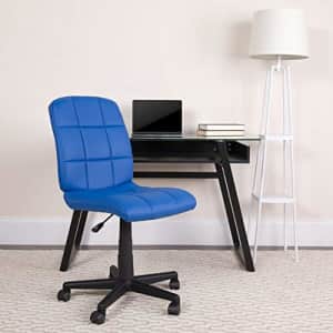 Flash Furniture Mid-Back Blue Quilted Vinyl Swivel Task Office Chair for $112 Flash Furniture Mid-Back Blue Quilted Vinyl Swivel Task Office Chair for $112
