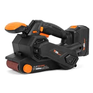 WEN Cordless Belt Sander, Variable Speed, Handheld and Portable with 20V Max 4.0Ah Battery and for $103