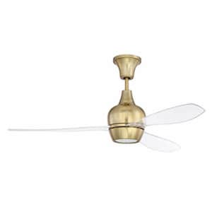 Craftmade BRD52SB3 Bordeaux 52" Ceiling Fan with LED Light and Remote Control, 3 Blades, Satin Brass for $236
