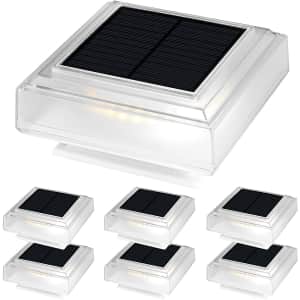 Solpex LED Solar Post Cap Light 6-Pack for $37