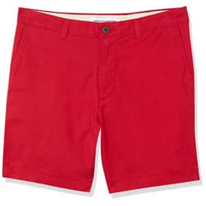 Amazon Essentials Men's Slim-Fit Lightweight Stretch 7" Short Shorts, -Red, 38 for $19