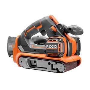 RIDGID 18-Volt GEN5X Cordless Brushless 3 in. x 18 in. Belt Sander (Tool-Only) with Dust Bag and for $120