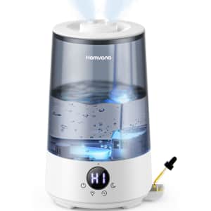 Homvana Cool Mist Humidifier with Essential Oil Diffuser for $25