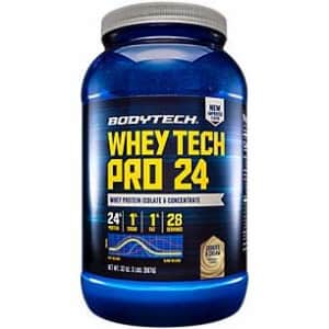 BodyTech Whey Tech Pro 24 Protein Powder Protein Enzyme Blend with BCAA's to Fuel Muscle Growth for $45