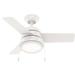 Hunter Fan Company 59301 Aker Indoor with LED Light with Pull Chain Control, 36 Inch, White for $90 Hunter Fan Company 59301 Aker Indoor with LED Light with Pull Chain Control, 36 Inch, White for $90