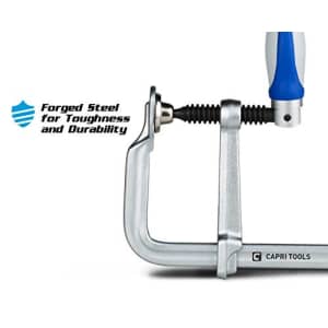 Capri Tools CP11000 8-Inch All Steel Bar Clamp with Foldable Ergonomic Handle, 4-Inch Throat Depth, for $22