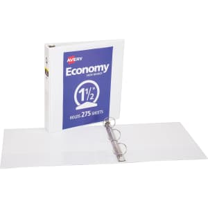 Avery 1.5" Economy View 3-Ring Binder for $9