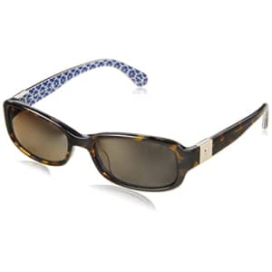 Kate Spade New York Women's Paxton2/S Polarized Rectangular Sunglasses, Havana Pattern, 53mm, 17mm for $88
