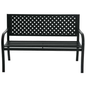 Mainstays Outdoor Steel Bench for $79