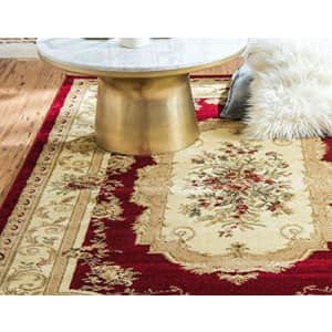 Unique Loom Versailles Collection Traditional Classic Red Area Rug (8' 0 x 10' 0) for $150