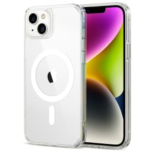 ESR iPhone & Samsung Galaxy Phone Cases. Use coupon code "DEAL80" to get this discount and free shipping &ndash; it drops the pictured ESR iPhone 14 Plus Krystec Clear Case with HaloLock to $3.80 ($11 less than you'd pay at Amazon).